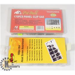 170PCS PANEL CLIP SAE / 160PC HEX HEAD SCREWS