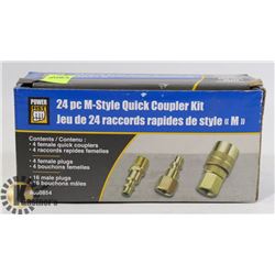 24 PC M-STYLE QUICK COUPLER KIT.