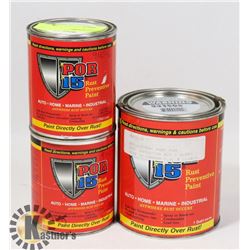 LOT OF 3 POR 15 RUST PREVENTIVE PAINT