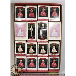 FLAT OF BARBIE CHRISTMAS ORNAMENTS