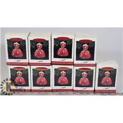 FLAT OF BARBIE CHRISTMAS ORNAMENTS