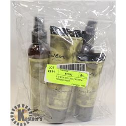 LOT OF 2 WEN STYLING CREAM & REPLENISHING MIST