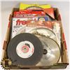 FLAT OF ASSORTED SAW BLADES AND CUT OFF BLADES