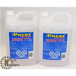 TWO JUGS OF ALL SEASON WASHER FLUID