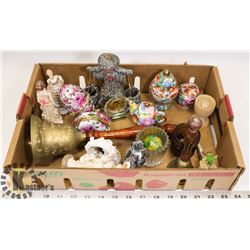 BOX OF ASSORTED TRINKETS