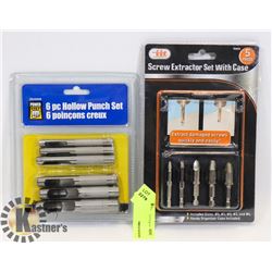 SCREW EXTRACTOR SET SOLD WITH 6PC HOLLOW