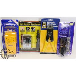 FLAT OF TOOLS INCLUDING CIRCUIT TESTER, AND MORE