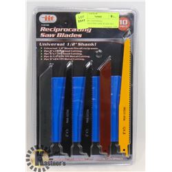 NEW 10PC UNIVERSAL RECIPROCATING SAW BLADE SET