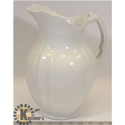 LARGE WHITE ROYAL IRONSTONE ALFRED MEAKN PITCHER