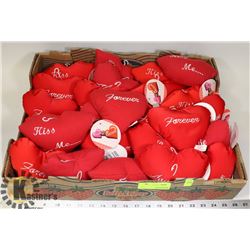 LOT OF FOREVER HEART PLUSHIES