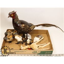 FLAT OF ASSORTED ANIMAL DECOR AND MORE.