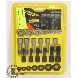 26-PC RETHREADER TAP & DIE KIT