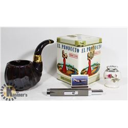VINTAGE CERAMIC PIPE ASHTRAY