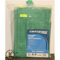 NEW CERTIFIED GREEN POLYETHYLENE TARP -