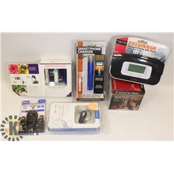 A LOT OF SEALED ITEMS WATER CLOCK, SMART