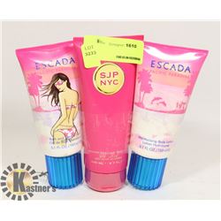 ESCADA BATH AND SHOWER GEL + 2 BODY LOTIONS