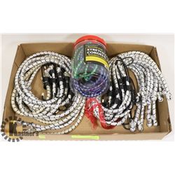 LOT OF ASSORTED HEAVY DUTY STRETCH CORDS