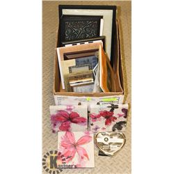 BOX FULL OF PICTURE FRAMES (VARIOUS SIZES)