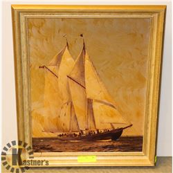 MEDIUM BOAT PAINTING.