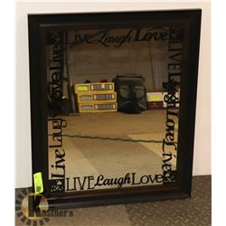 LIVE, LAUGH & LOVE BLACK & BROWN FRAMED
