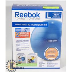 REEBOK WEIGHTED STABILITY BALL 75CM FOR HEIGHTS