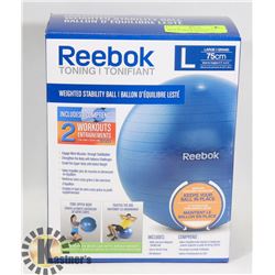 REEBOK WEIGHTED STABILITY BALL 75CM FOR HEIGHTS