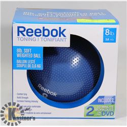 REEBOK 8LB SOFT WEIGHTED BALL ONING, 2-10 MIN
