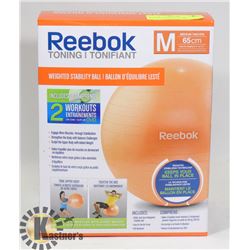 REEBOK TONING M 65 CM WEIGHTED STABILITY BALL
