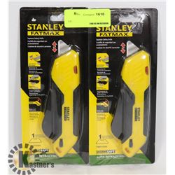 LOT OF 2 STANLEY FATMAX SQUEEZE SAFETY KNIFES