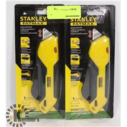 LOT OF 2 STANLEY FATMAX SQUEEZE SAFETY KNIFES