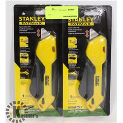 LOT OF 2 STANLEY FATMAX SQUEEZE SAFETY KNIFES