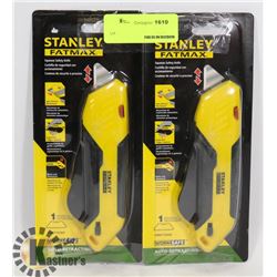 LOT OF 2 STANLEY FATMAX SQUEEZE SAFETY KNIFES