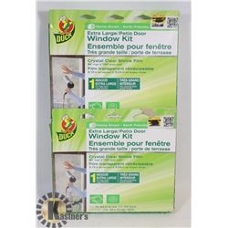 2 NEW EXTRA LARGE/PATIO DOOR WINDOW KITS