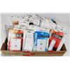 Image 1 : FLAT OF WALL JACKS, ASSORTED CORDS, AND MORE