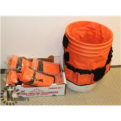 LOT OF 4 BUCKET TOOL BAGS