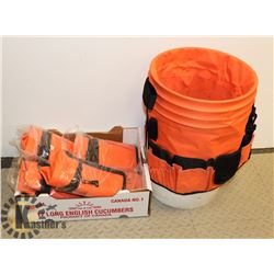 LOT OF 4 BUCKET TOOL BAGS