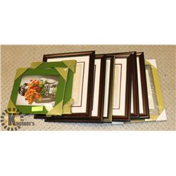LOT OF ASSORTED PICTURE FRAMES.