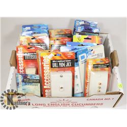 LOT OF USB/PHONE CORDS, OUTLETS, ETC.