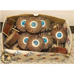 LARGE LOT OF FLAP WHEELS SANDING WHEELS