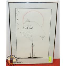 FRAMED PICTURE. 17"X24.5"