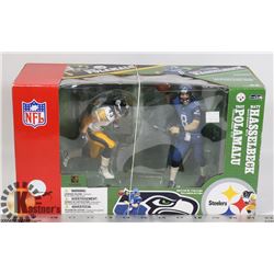 NFL MATT HASSELBACK AND TROY POLAMALU FIGURES