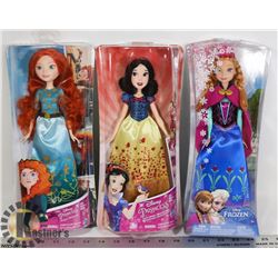 LOT OF 3 DISNEY PRINCESS ACTION FIGURES