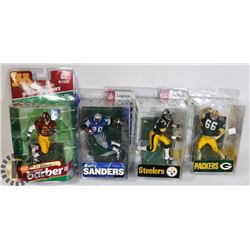 LOT OF 4 NFL PLAYER ACTION FIGURES