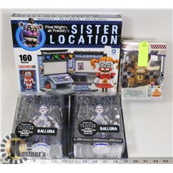 LOT OF 4 FIVE NIGHTS AT FREDDY'S COLLECTIBLES