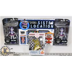 LOT OF 4 FIVE NIGHTS AT FREDDY'S COLLECTIBLES