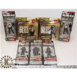 LOT OF 7 WALKING DEAD COLLECTIBLE FIGURES