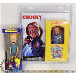 CHUCKY AND BUTTHEAD COLLECTIBLE FIGURES