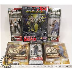LOT OF 7 WALKING DEAD COLLECTIBLE FIGURES