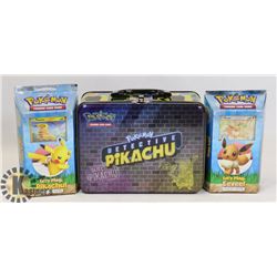 LOT OF POKÉMON THEME DECKS & COLLECTORS TINS