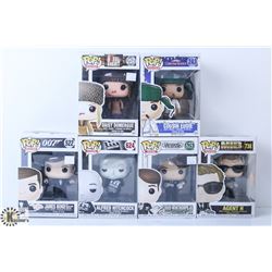 LOT OF 6 ASSORTED FUNKO POP VINYL FIGURES.